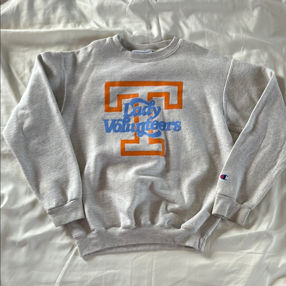 Champion Gray and Orange Tennessee Lady Volunteers Crewneck